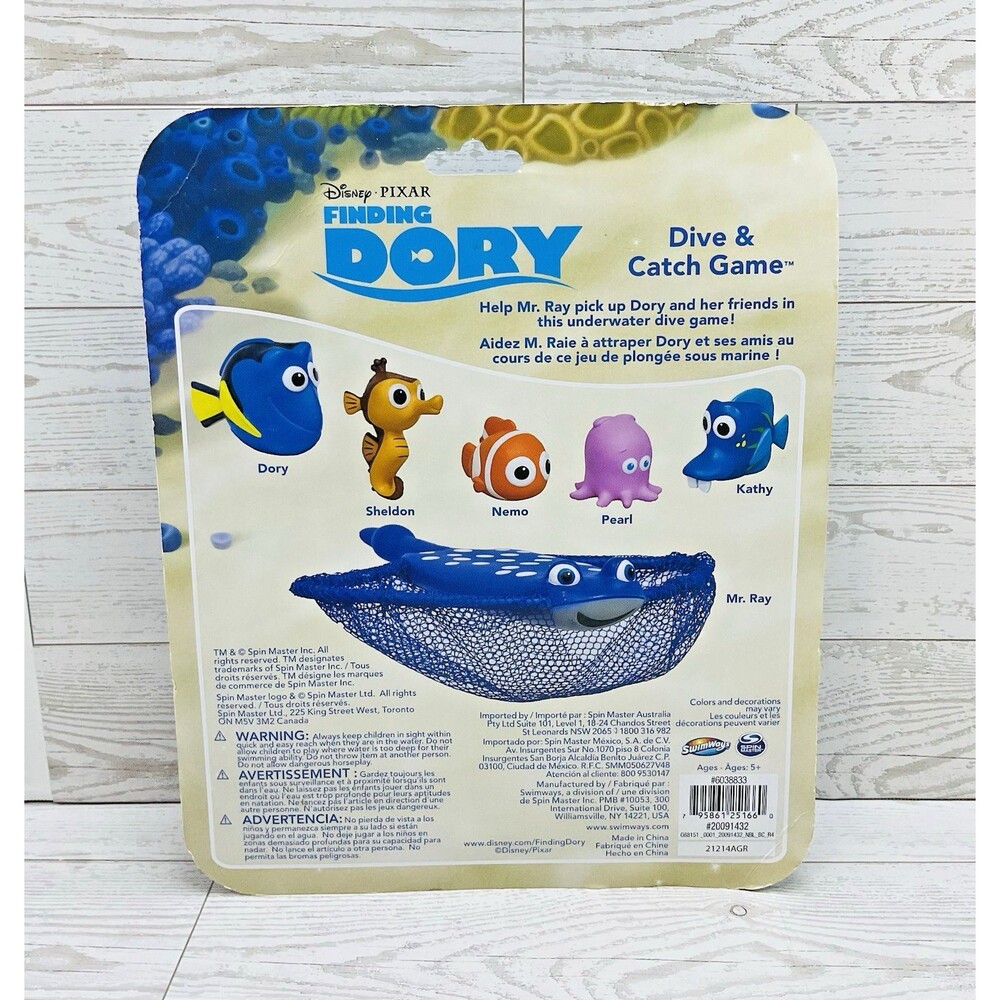 Finding Dory Mr Ray Dive And Catch Game 6 Piece Set  5+ - NIP - Picture 3 of 4